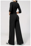 Women Tracksuit Yoga Sets Half Sleeve O Neck Slim Sports T Shirts Fitness Suit Outdoor High Waist Flare Pants Workout Clothes
