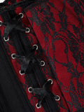 Corset Top Thin Without Lace Deep Red Body Shaping Chest Support Waist Tie Waist Tightening Corset Casaul Pure Desire Style Y43R