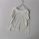 Women's yoga sports T-shirt, Modal ribbed yoga long sleeved outdoor sports loose top slimming yoga T-shirt cover