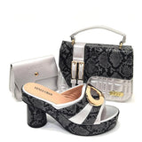 Doershow African fashion Italian Shoes And Bag Sets For Evening Party With Stones wine Italian Handbags Match Bags!  HTG1-9