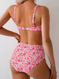 2026 Strapppy Bikinis Women Sexy Swimwear Female High Waist Swimsuit Floral Bathers Bathing Swimming Swim Suit Beachwear Summer