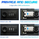 Key Storage Lock Box 20 Key Hooks Combination Key Cabinet Security Lock Box with Key/Code Lock Locking Key Cabinet Key Safe Box