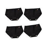 4Pcs/Set Women's Mid-Rise Cotton Panties Breathable Soft Ribbed Underwear Solid Lingerie Stretchy Comfort Daily Briefs M-XL