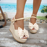 Summer New Women Sandals Comfortable Wedge Heel High Heel Open Toe Heel Platform Ladies Beach Sandals