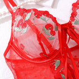 Toucheart Sexy Interesting Lingerie Red Lace Body Sissy Open Crotch Hot Sexy Adult Womens Clothing Fancy Floral Lace Up Tights