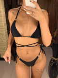 2026 Sexy Wrap Around String Thong Bikini Female Swimsuit Women Swimwear Two-Pieces Bikini Set Bather Bathing Suit Swim V1677