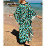 Sexy Zebra Printed V Neck Tunic Beach Cover Up Cover-ups Beach Dress Beach Wear Beachwear Beach Long Dress Female Women V4159