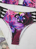 Halter String Floral Bikini 2026 High Waist Swimsuit Women Padded Swimwear Female Bathers Bathing Swimming Swim Suit Beachwear