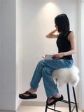2026 New Arrivals Summer Fashion Black Flip Flops Flat Sandals Women Leisure White Slides Shoes Comfy Walking Beach Footwear