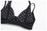 Fake Two-piece Sports Bra Yoga Sets Women Coffee Striped Patchwork Folding High Waist Wide Leg Pants Gym Running Fitness Suits