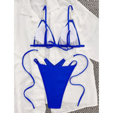 Sexy Halter Pearls Strappy Bikini Female Swimsuit Women Swimwear Two-Pieces Bikini Set High Cut Bather Bathing Suit Swim V5473