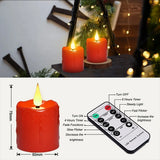 Rechargeable LED Candles Waterproof Flameless Candle with Remote Timer for Home Decor Holiday Wedding Day Tea Candle  Light