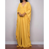 Greek Goddess Long Dress Batwing Sleeve Tunic Beach Cover Up Cover-ups Beach Dress Beach Wear Beachwear Kaftan Maxi Dress V4427