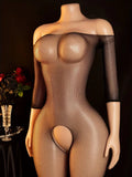 Crotchless Teddy Bodysuits Ultra Sexy Lingerie Women Transparent Fishnet Underwear Erotic Apparel Bodystockings Babydoll Dress