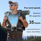 20000mAh Waist Fan Wearable Hanging Neck Fan USB Rechargeable Bladeless Air Conditioner Outdoor Waist Clip Fan with Power Bank