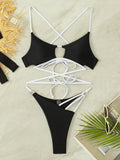 Asymmetric Mini Micro Thong Bikini Women Swimwear Female Swimsuit Two-pieces Bikini set Hollow Out Bathing Suit Swim Beach wear