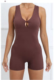 Padded Jumpsuit Sport Women Yoga Bodysuit Fitness Wear Gym Sportswear High Elastic Workout Running Clothes