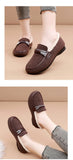 Retro Women's Slip on Flat Shoes White Women Soft Sole Non-slip Loafer Female Casual Plush Warm Cotton Shoes Zapatillas Mujer