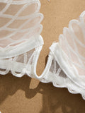 French Style Sexy Embroidered Transparent Underwear Set V-Neck Design Anti-Sagging Breathable Bra And Panties Ensemble