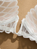 French Style Sexy Embroidered Transparent Underwear Set V-Neck Design Anti-Sagging Breathable Bra And Panties Ensemble
