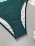 Sexy White Black Patchwork Bikini Set 2026 Women Bandeau Push Up Bra High Waist Swimsuit Beach Bathing Suit Holiday Swimwear
