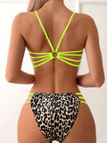 2025 Strappy Bikini Set Sexy Swimsuit Women Leopard Padded Swimwear Female Bathers Bathing Swimming Swim Suit Beachwear