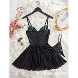Sexy Pajama Tone Lace Dress Sexy slip dress with two tone lace trims sexy lingerie women erotic erotic lingerie