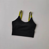 Women's fitness yoga bra, new integrated breast pad high-strength shock-absorbing running sports bra