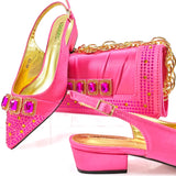Doershow New Arrival Shoes and Bag Set African Sets 2024 Olive Nigerian Women Shoes and Matching Bags Set for wedding  1-11