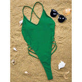 S- XL Extreme Mini Micro Thong Strappy Women Swimwear One Piece Swimsuit Female Backless Monokini Bather Bathing Suit Swim V3938