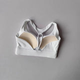 Women's Sexy Slim Strap Yoga Sports Bra Shock-Absorbing Gathered Back Design for Training Run Integrated Beautiful Back Style