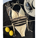2026 New Wrap Arround Mini Bikini Female Swimwear Women Swimsuit Two-pieces Bikini Set Brazilian Bather Bathing Suit Swim V1229H