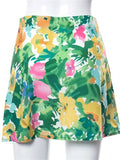 Women Floral Mini Skirts High Waist Bohemian Beach Vintage Casual Skirts Summer Aesthetic Y2K Clothes Streetwear