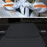 Kcimo 1Pc Sunshade Cover Car Windshield Snow Sun Shade Waterproof Protector Automobile Magnetic Cover Car Front Windscreen Cover