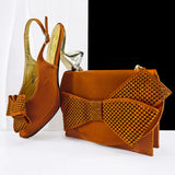 Doershow Lastest Italian Design Fashion Style Ladies Shoes with Matching Bag Set 2025 Nigerian Shoes and Bag Set HL1-1