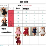 New Sexy Lingerie For Woman Women Lace Hollow Bodysuit Baby Doll Garters Dress Transparent  Deep V Open Bra And Panty Underwear