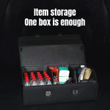 Car Trunk Organizer Organizers And Storage Suv Faux Leather Foldable Trunk Multi-Compartment Adjustable Auto Grocery Storage Box