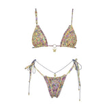 2026 Fashionable Boho Chic Bikini Set with Unique Paisley Design Perfect for Beach Wear and Pool Parties Summer Getaways