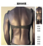 Erotic underwear for men, sexy purple pajamas, lace jumpsuit, open and easy to take off