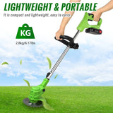 Cordless 2-In-1 Weed Trimmer and Grass Edger With Fast Charger