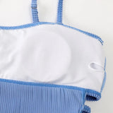 2026 Swimsuit One Piece Solid Swimwear Women One-piece Bathing Swim Suit Female Padded Beach Wear Swimming Summer