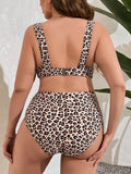 Leopard Bikini 2026 Large Plus Size Swimsuit Women High Waist Swimwear Female Beach Wear Bathers Bathing Swimming Swim Suit