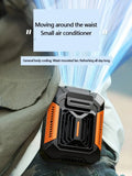 HOMFISH Personal Belt Clip Fan Portable Power Bank Flashlight Wearable Fan Hanging Neck Fan for Outdoor Works Hiking Camping