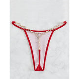 Diamond Extreme Mini Micro Thong Bikini Women Swimwear Female Swimsuit Two-Pieces Bikini Set Bather Bathing Suit Swim Lady V4329