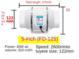 Exhaust Fan Home Mute Inline Duct Fan Bathroom Exhaust Fan Ventilation Equipment Kitchen Bathroom Wall Mounted Air Purifying Ve