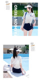 New High-end Split Swimsuit with Sports Style and Flat Angle Pants for Slimming and Vacation Swimsuits Cross-border