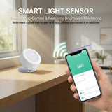 Zigbee Light Sensor Detector Lux Meter Brightness Monitor Support Zigbee2MQTT Smart Life TUYA APP Remote Work With Zigbee Hub