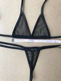DEKA Women Sexy Bandage Mini Micro Bikini Set Mesh Transparent Erotic Bathingsuit Beachwear Sunbath Lingerie Underwear Plus Size
