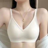 Seamless Push Up Bra for Women Sexy Lingerie Padded Wireless Underwear Support Bras Thin Shoulder Strap Comfort Intimates