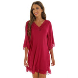 Summer Short Sleeve Night Dress Women Home Clothes Sleepwear Soft and Comfortable Nightdress Nightgown Loungewear Pyjama Femme